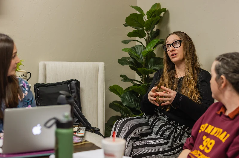A sexual health therapist training a mental health professional. 